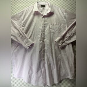 Delta Mens Dress Shirt Custom Slim Fit Pink 20 X 37 Tall Button Down 100% Cotton